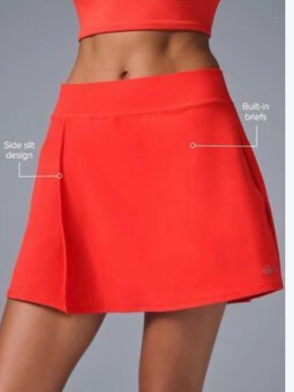 Alo Alosoft Backspin Skirt - Red Hot Summer